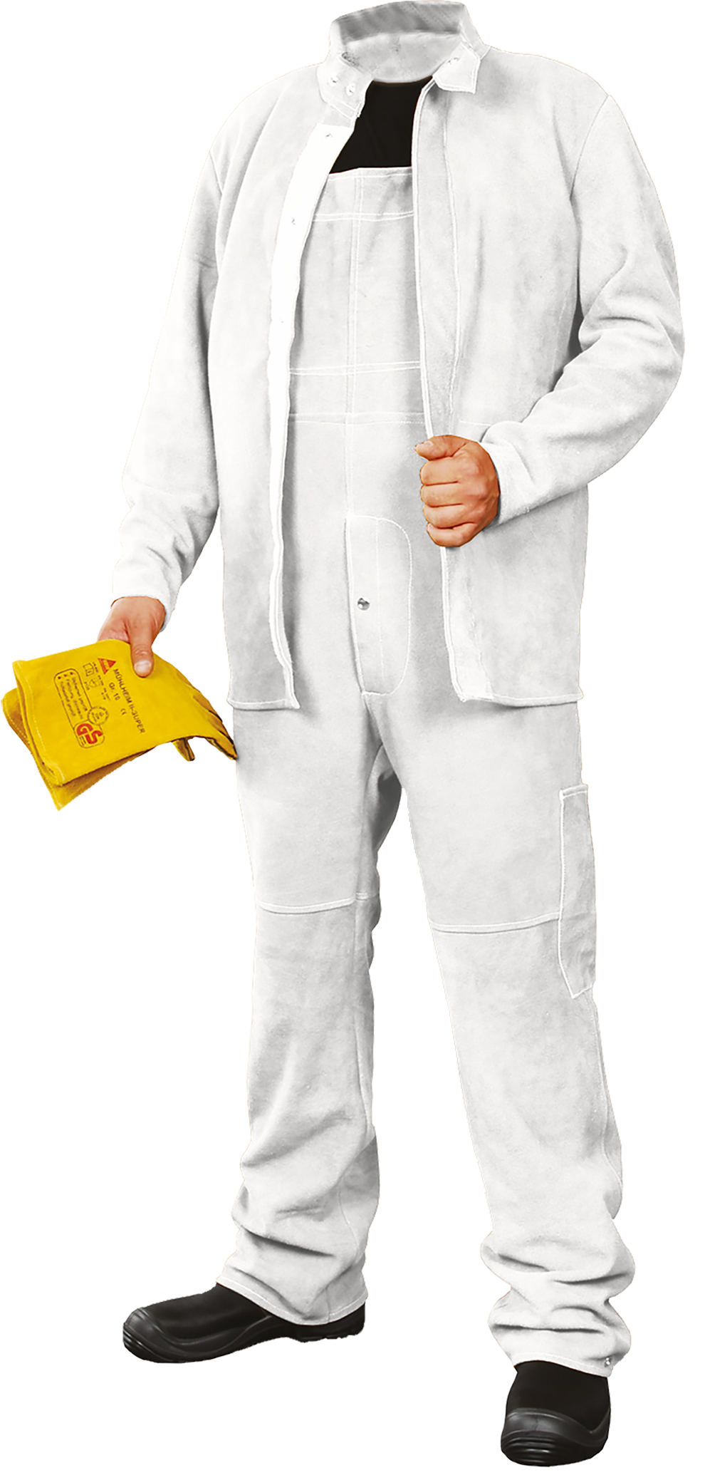 Bury Classic, Schweißer-Latzhose aus Rindnarbenleder, Gr. XXL