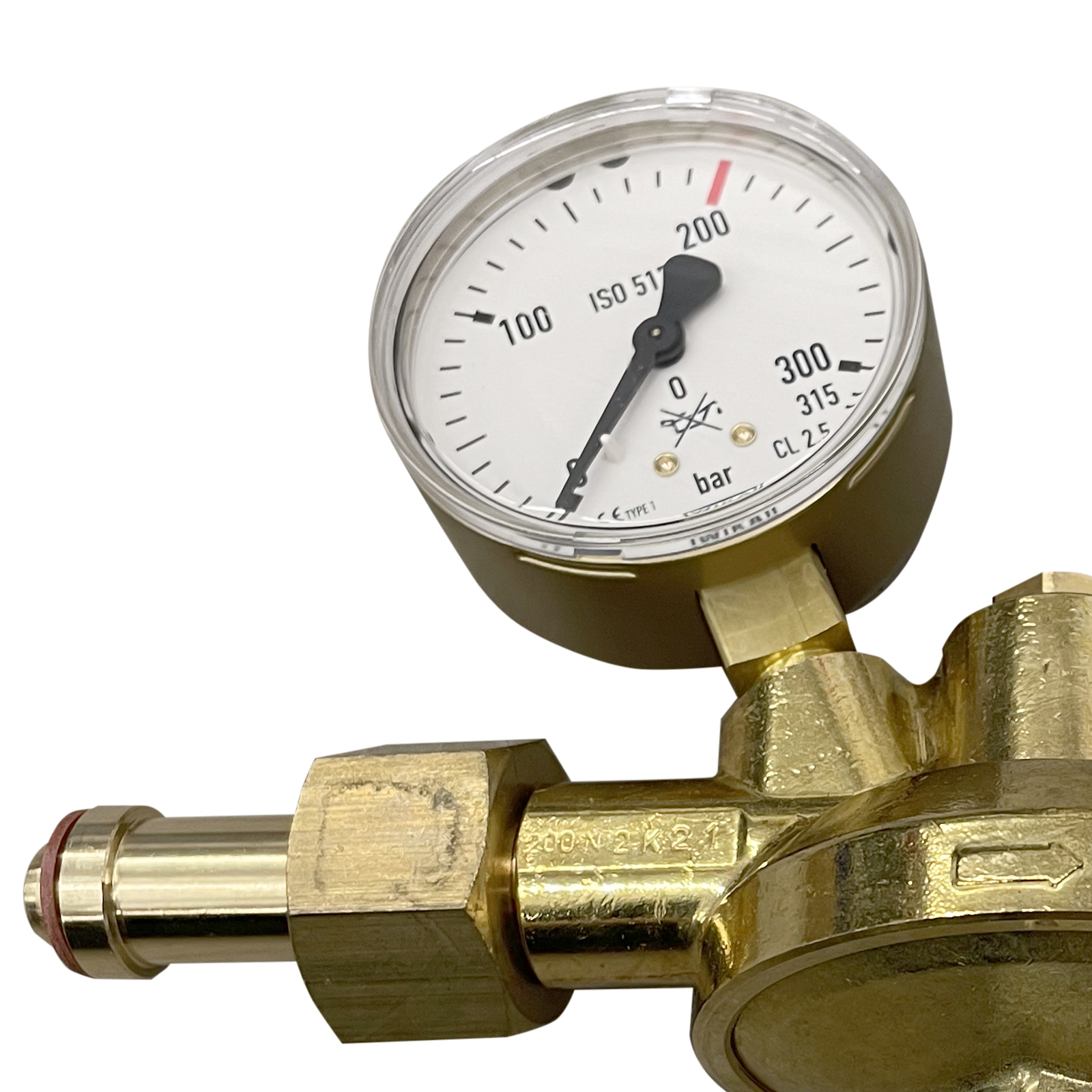 Flaschendruckminderer mit Flowmeter CO2 /Argon 200 bar einstufig