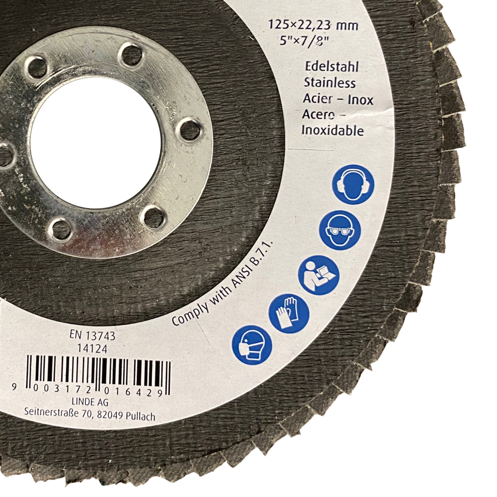Linde Fächerscheibe 2in1 Ø 125 x 22,23 mm gebogen