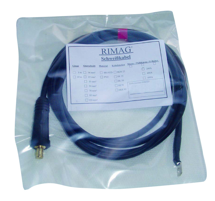 Schweißkabel H01N2-D, 9 mm Zapfen, Kabelschuh M 8 25 mm² - SKM 25