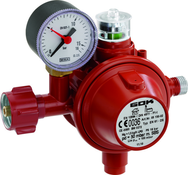 Gasregler Typ EN61-DS PS 1,5 kg/h 50 mbar KLF
