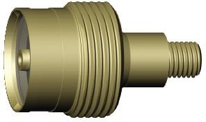 Spannhülsengehäuse Jumbo mit Gaslinse Ø 2,4 mm 45V645