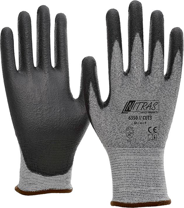 Schnittschutzhandschuh, Nitras Cut 3, Gr. XL Nitras