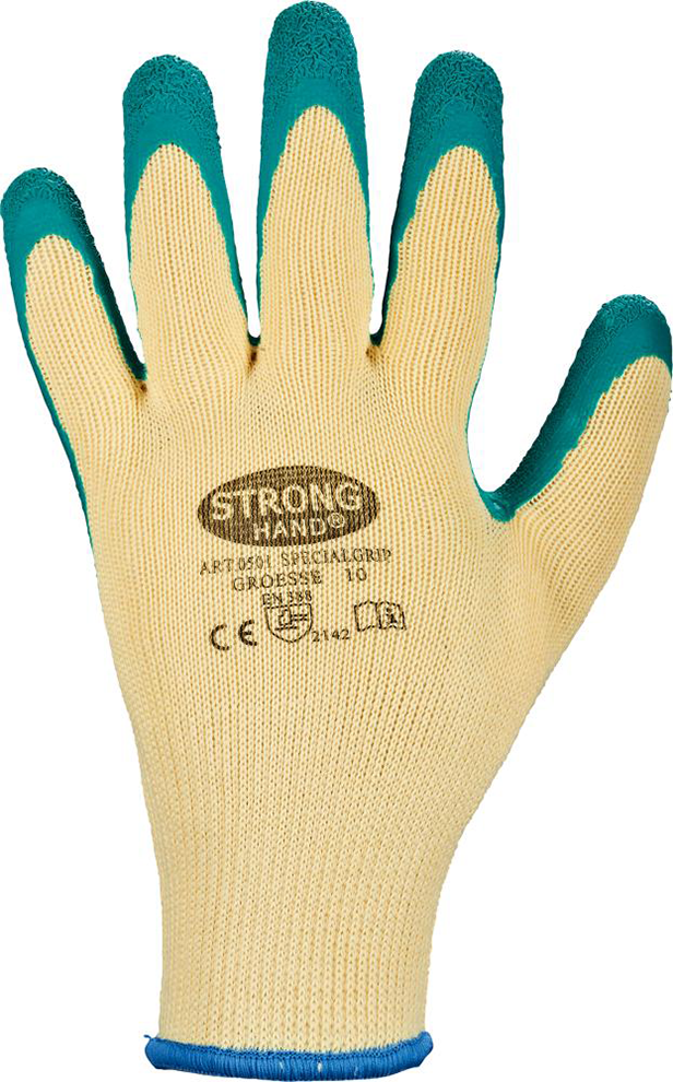 Handschuh SpecialGrip, Kautschuk, Gr. 10, grün