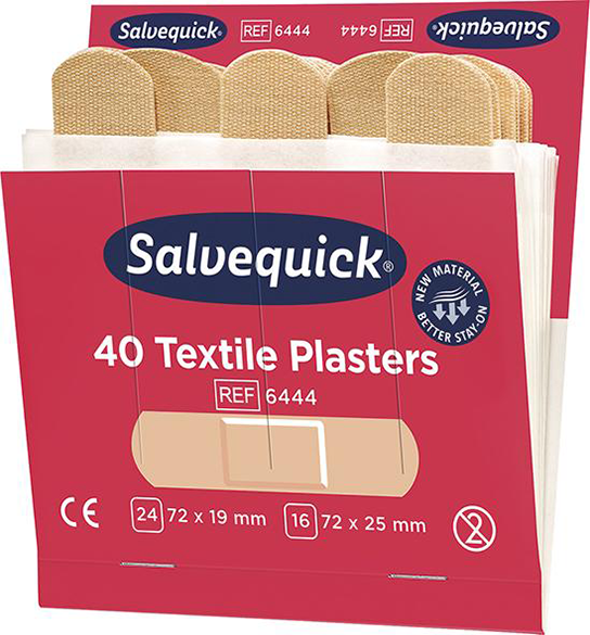 Salvequick Nachfüller 6 x 40 Pflaster, Textil