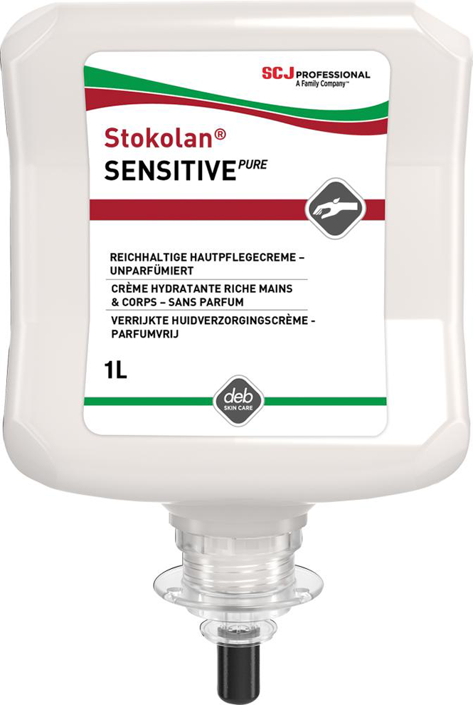 Stokolan® Sensitive PURE Hautpflegecreme 1 l Kartusche empfindliche Haut