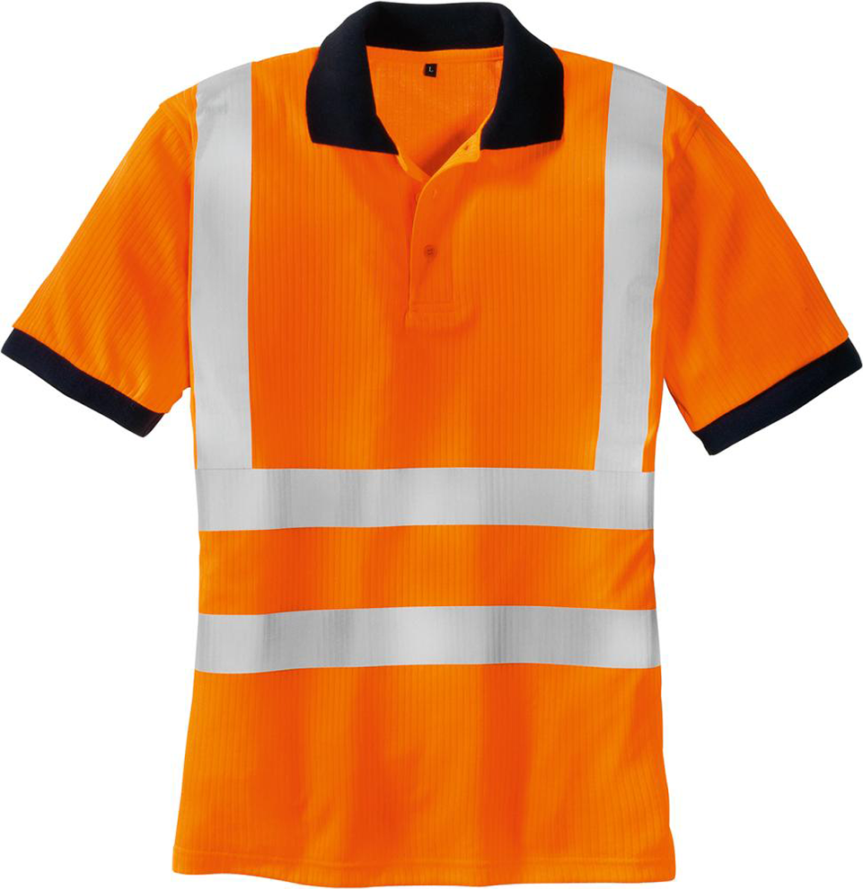 Warnschutz-Polo-SYLT, leuchtorange, Gr. M