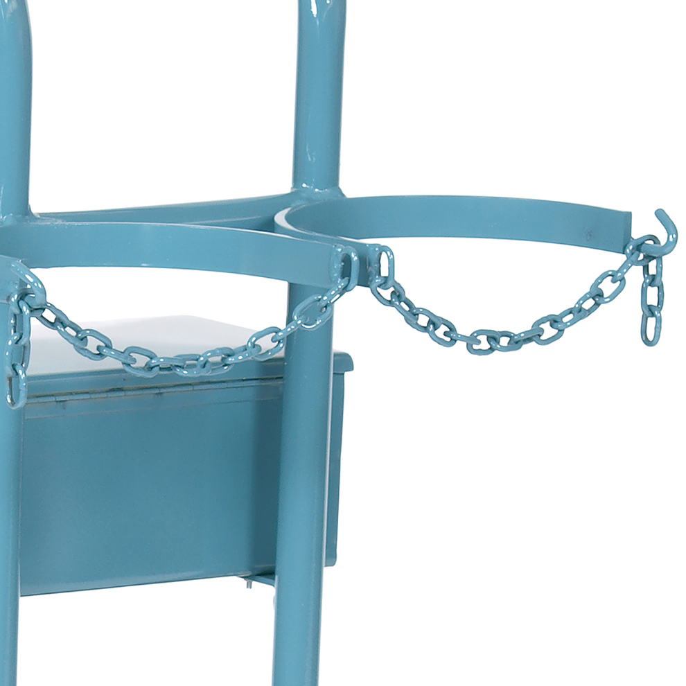 Stahlflaschenwagen für 2 Flaschen, 1 x 50 Liter, 1 x 33 kg Propan Stahlflaschenwagen für 2 Flaschen, 1 x 50 Liter, 1 x 33 kg Propan