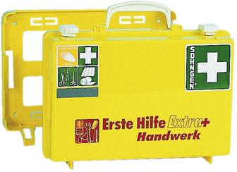 Erste-Hilfe-Koffer Extra+ Handwerk, DIN 13157, gelb