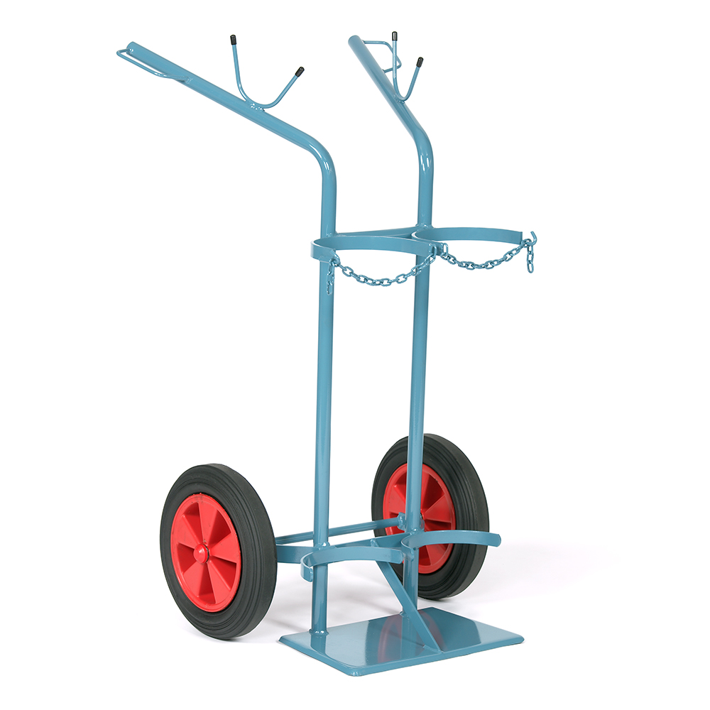 Stahlflaschenwagen für 2 Flaschen, 1 x 50 Liter, 1 x 33 kg Propan