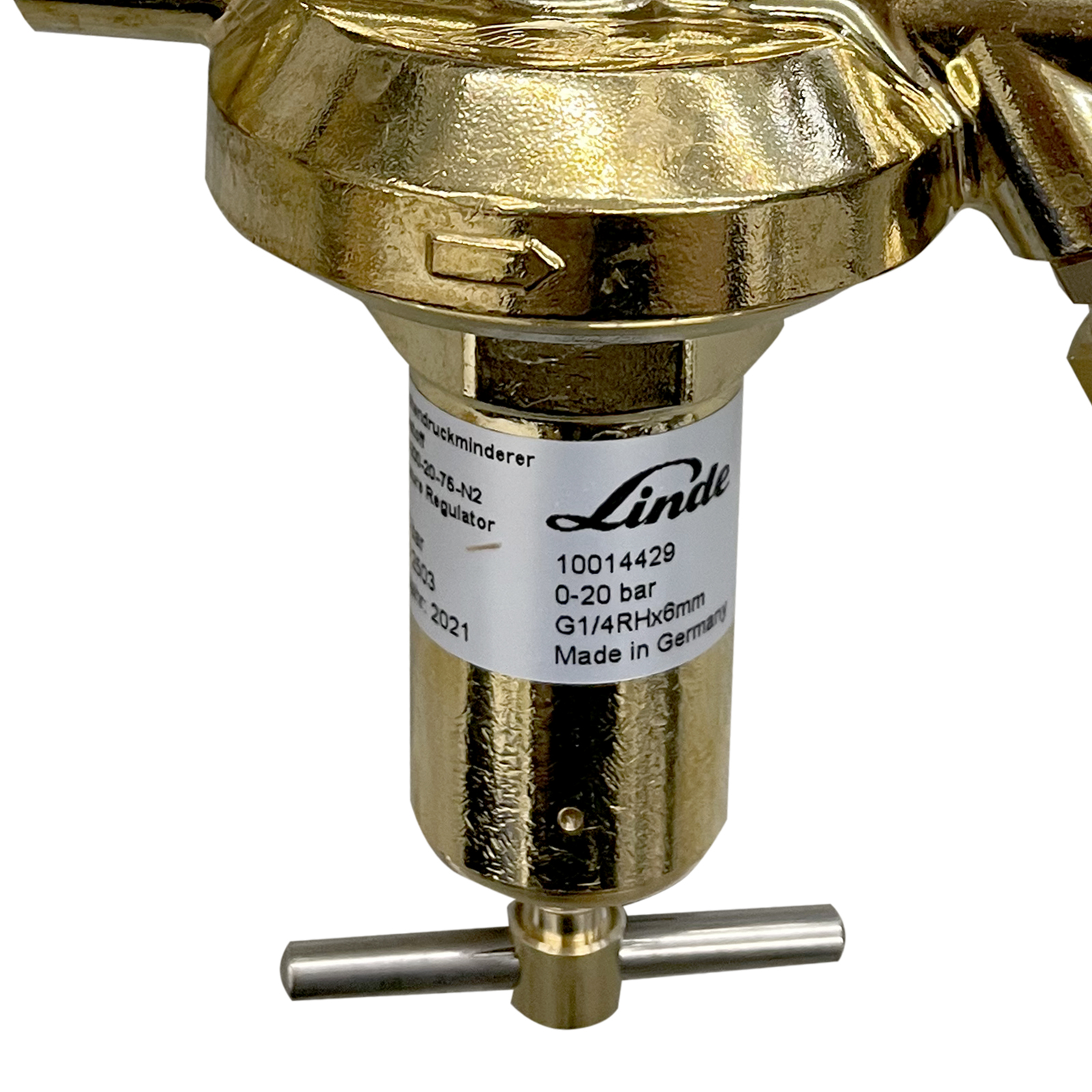 Flaschendruckminderer Stickstoff 200 bar 0-20 bar einstufig
