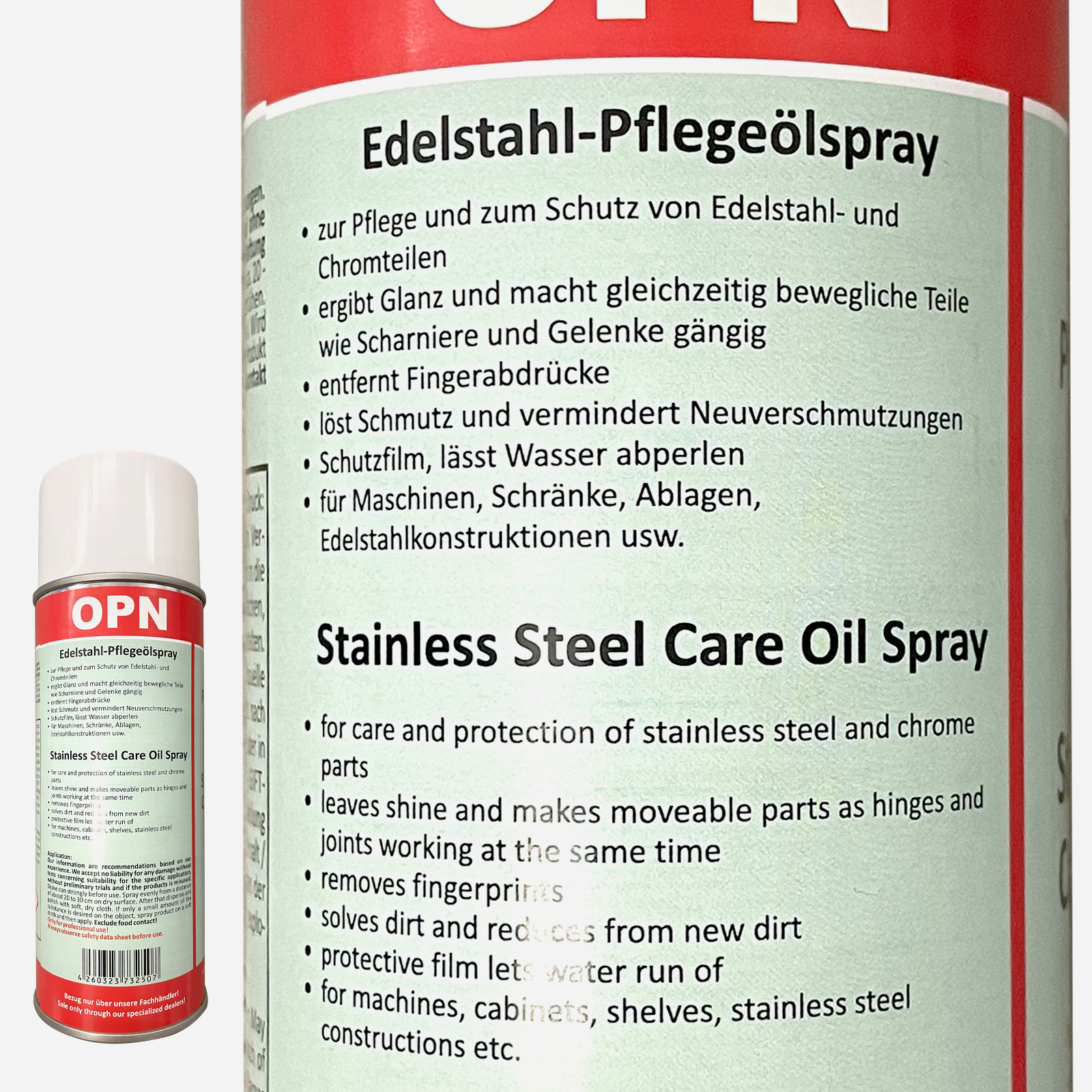 OPN Edelstahl-Pflegeölspray DAB10 400 ml