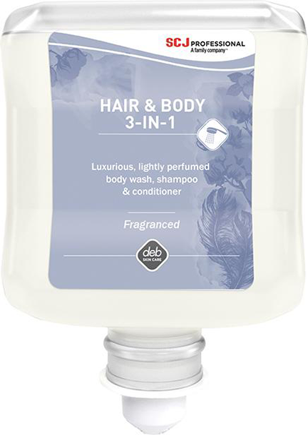 HAIR & BODY 3-IN-1 Duschcreme, Shampoo 1 l Kartusche