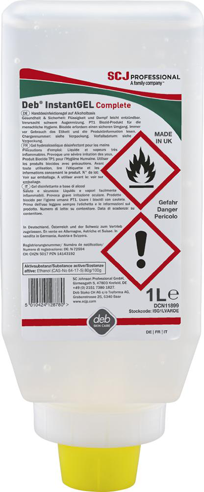 InstantGEL Complete Gel-Handdesinfektion 1 l Softflasche Alkoholbasis
