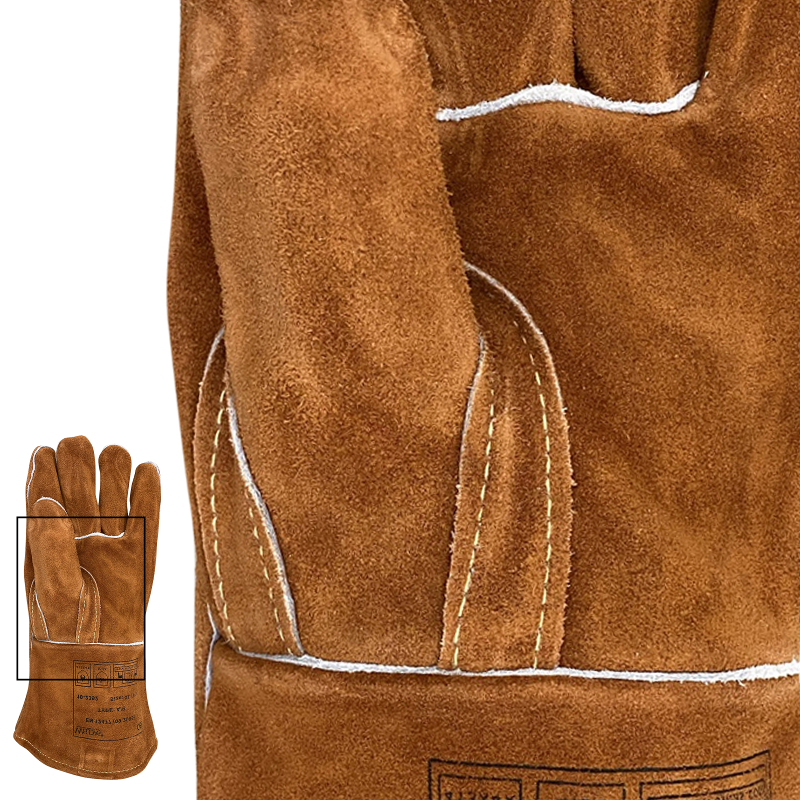 MIG/MAG-Handschuhe lavabraun L