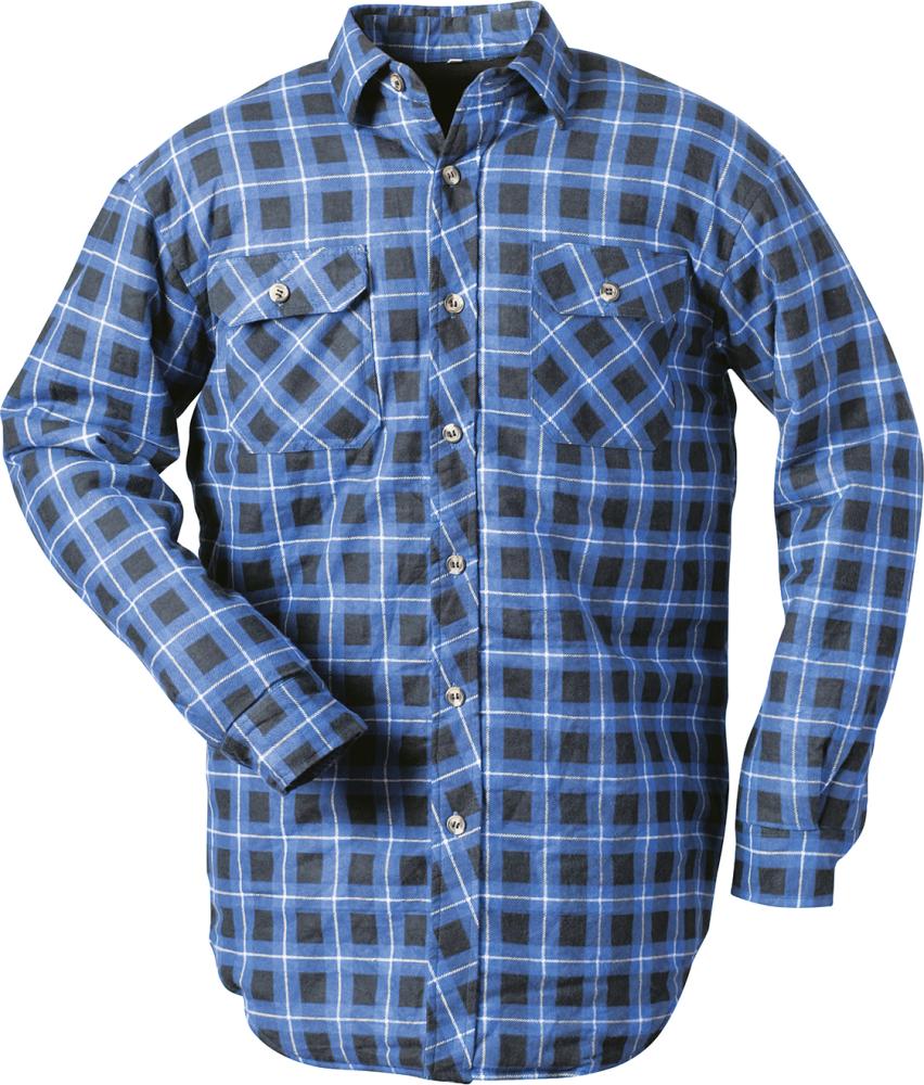 Thermohemd, gefüttert, blau-kariert