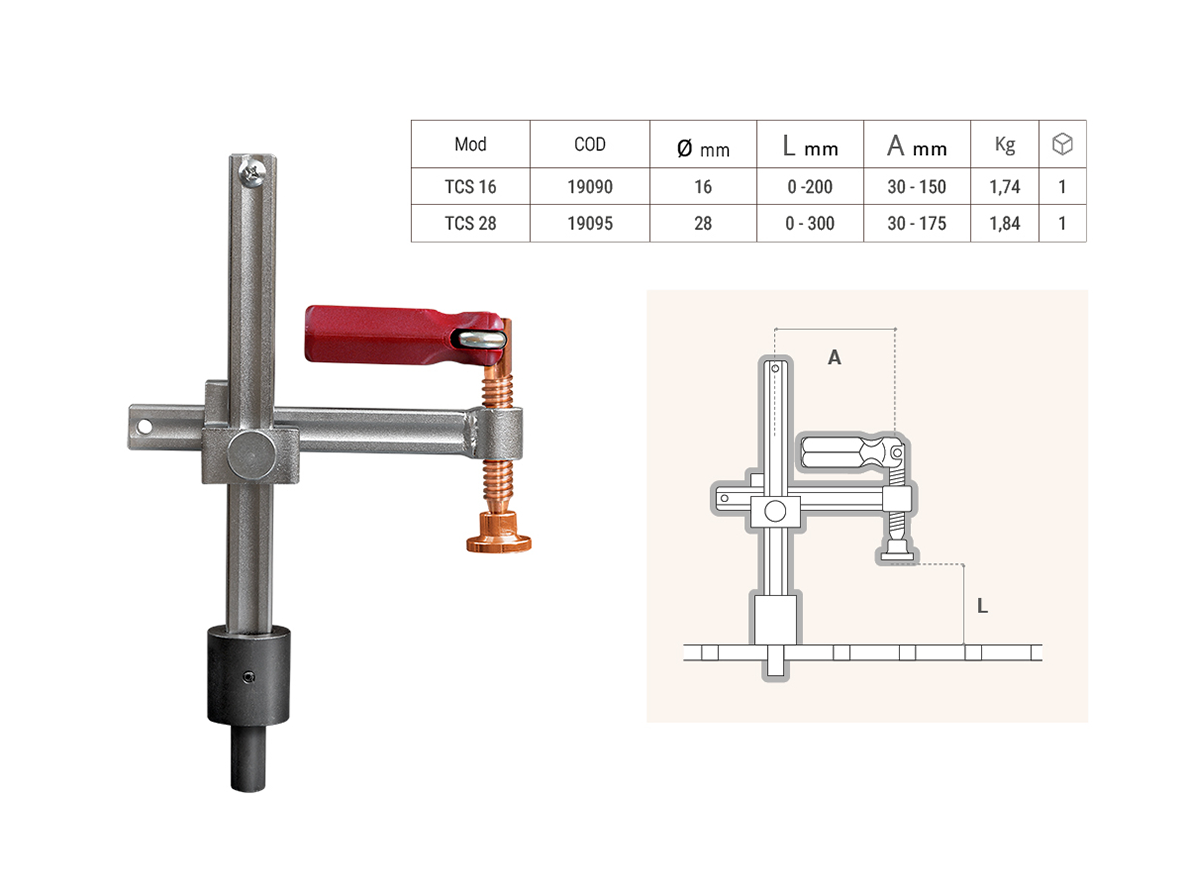 TCS Spannelemente für Schweißtische 175 x 300 - Ø 28 mm