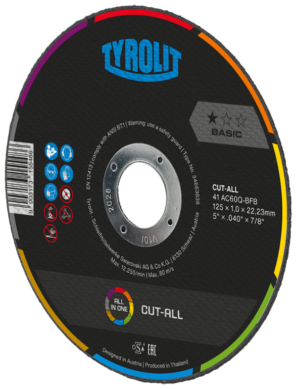 Trennscheibe BASIC CUT-ALL Ø 115 x 1,6 x 22,23 mm AC 48 Q