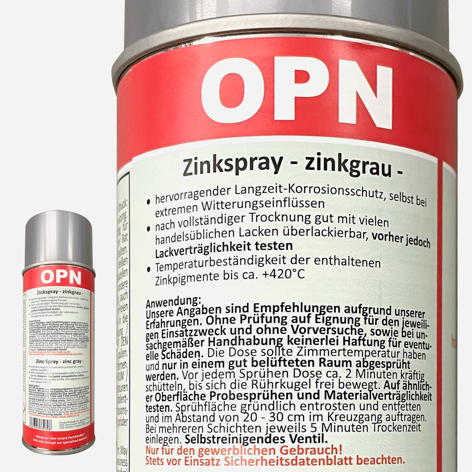 OPN Zinkspray zinkgrau Zinkgrund 400 ml