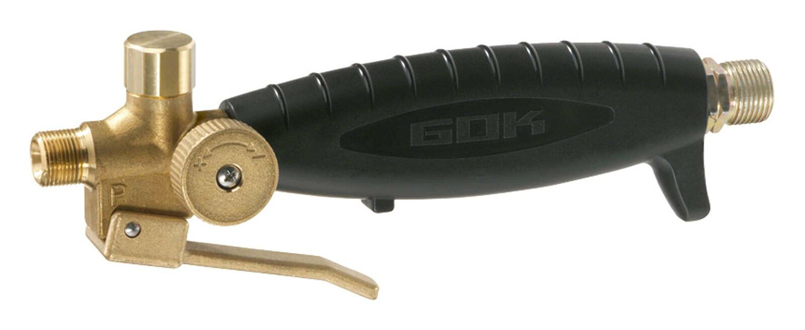 Handbrennergriff Typ 099 aus Kunststoff AG M14 mit kurzem Hebel Außenverstellung