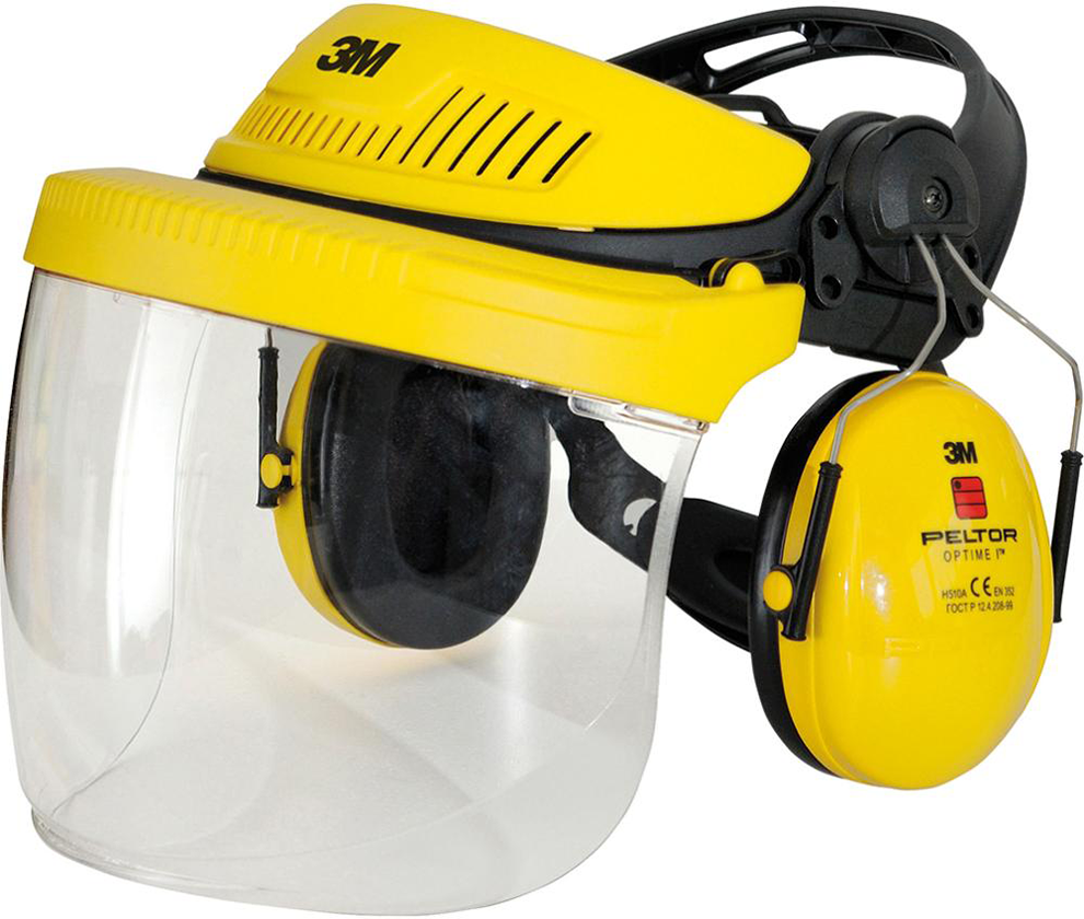 3M™ Schutzhelm G500 gelb m. H510P3E m. Polycar.5F-11