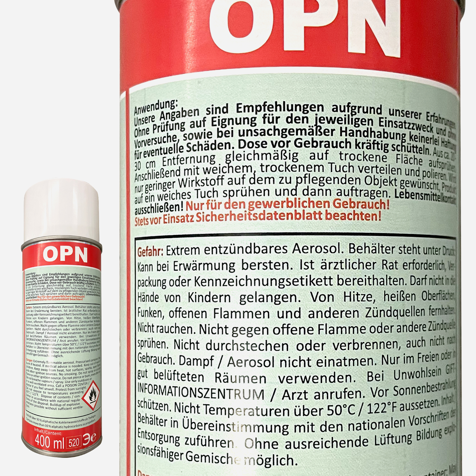OPN Edelstahl-Pflegeölspray DAB10 400 ml