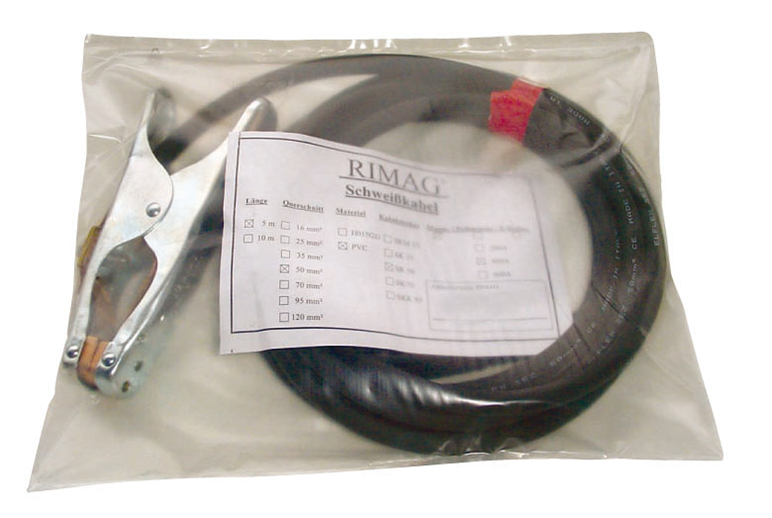 Massekabel 25 mm Ø 200 A mit Klemme 5,0 m Stecker 13 mm