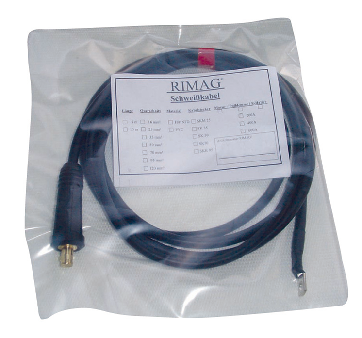 Schweißkabel H01N2-D, 9 mm Zapfen, Kabelschuh M 8 16 mm² - SKM 25