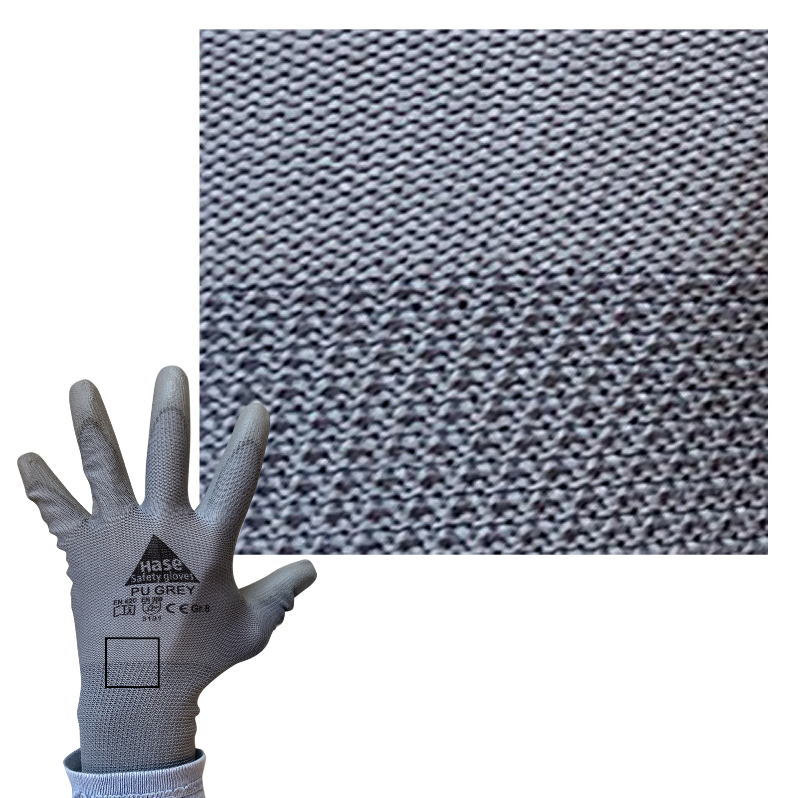 PU-Handschuhe grau 7