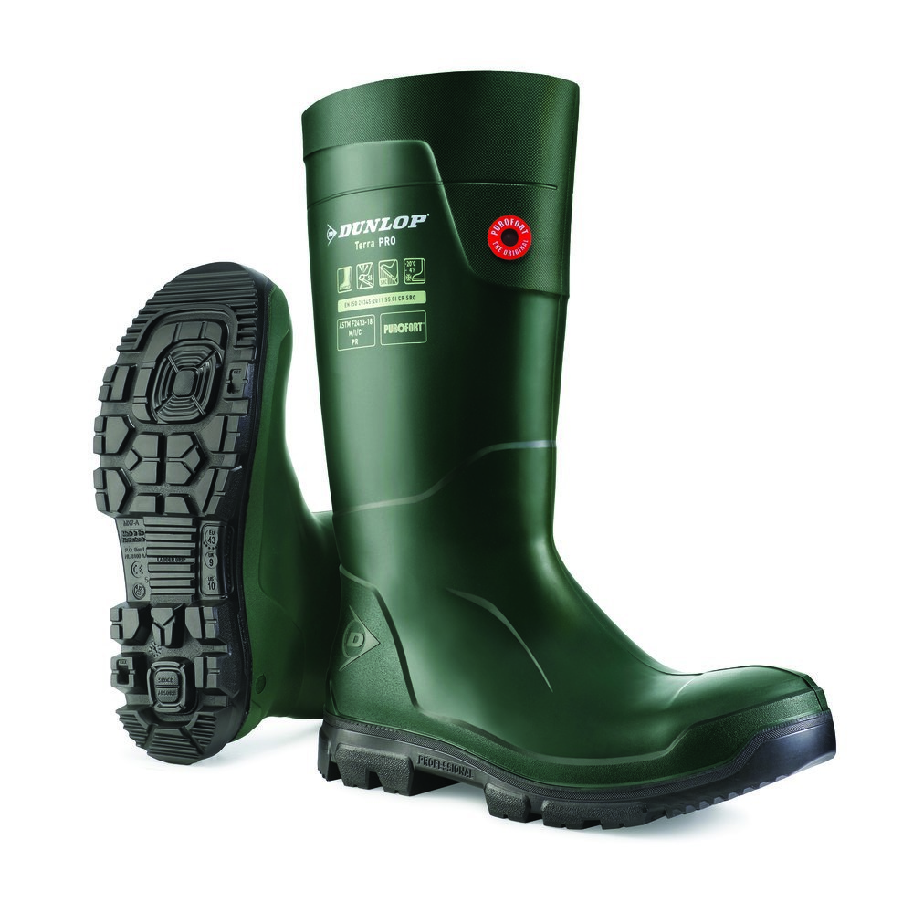 Stiefel Purofort TerraPRO Full Safety, S5 SRC, Gr. 40, grün
