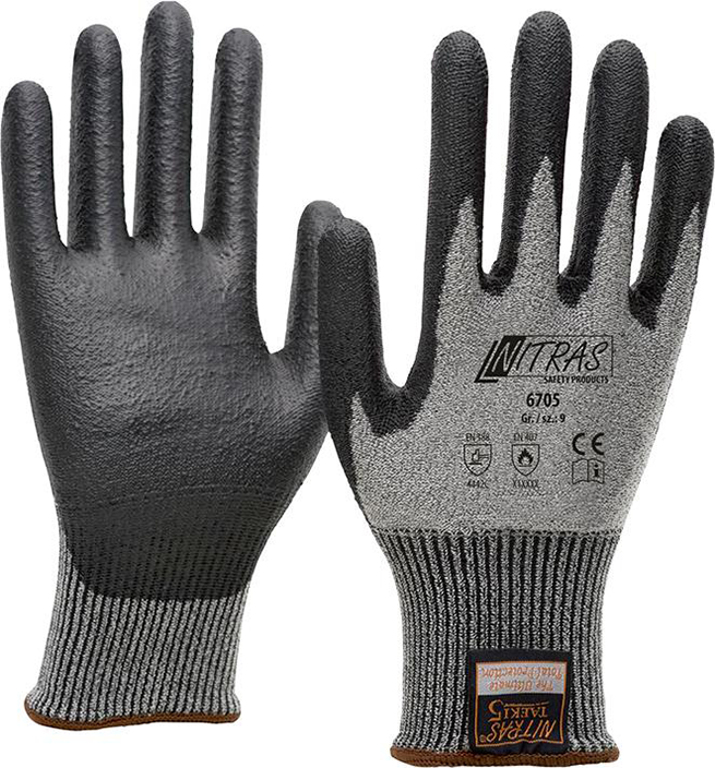 Schnittschutzhandschuh, Taeki5, PU-beschichtet, Gr. 2XL Nitras