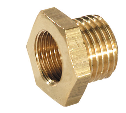 Reduktion - Außen- und Innengewinde mit Sechskant 3/8“ rechts innen x 1/2“ rechts außen