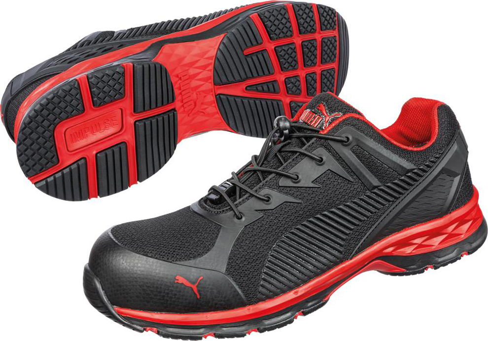 Halbschuh 643890 S1P ESD schwarz/rot Gr. 47 Puma
