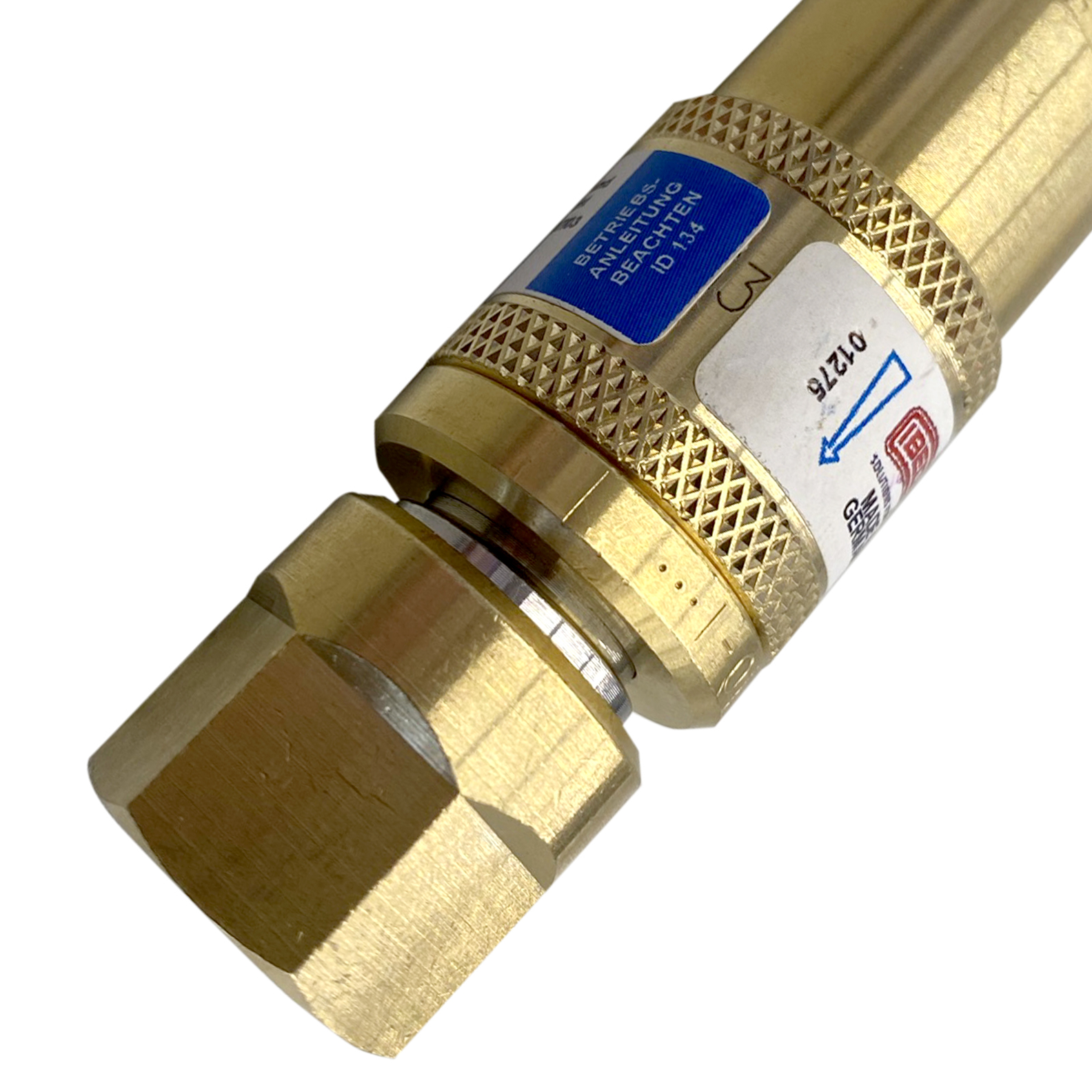 Schlauchkupplung DKT-W Sauerstoff 6,3 mm