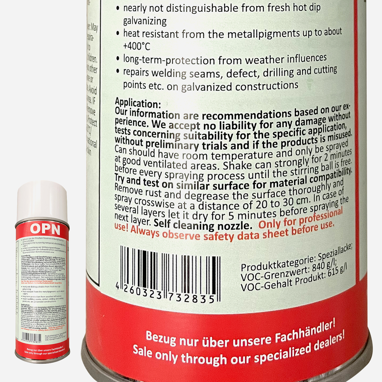 OPN Zinkausbesserungsspray silber-hell 400 ml