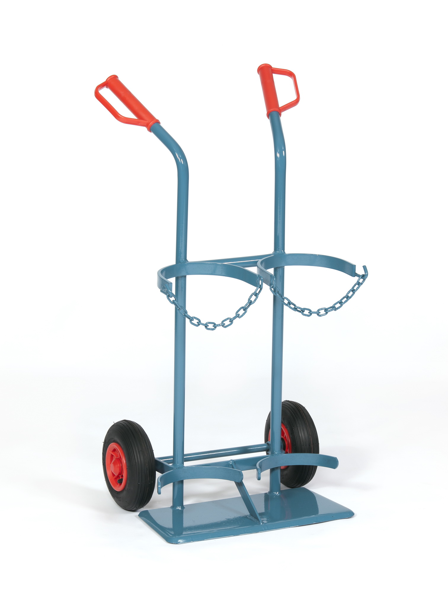 Stahlflaschenwagen für 2 Flaschen, 2 Holm, 1 x 20 l / 11 kg Propan ohne Werkzeugkasten