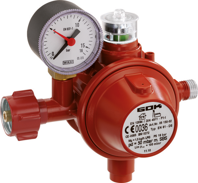 Gasregler Typ EN61-DS PS 1,5 kg/h 50 mbar KLF Gasregler Typ EN61-DS PS 1,5 kg/h 50 mbar KLF