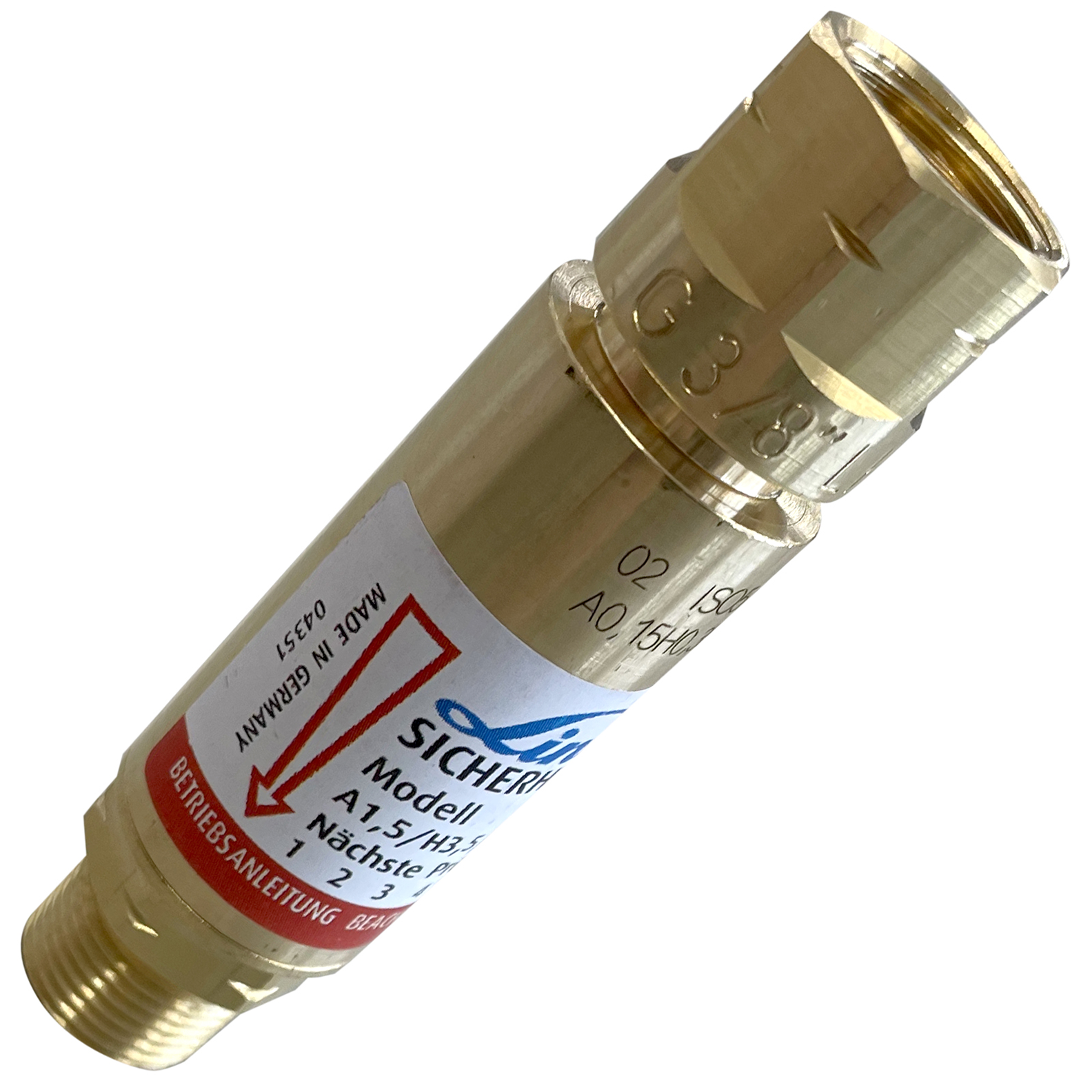 Sicherheitseinrichtung Brenngas DGN G 3/8 LH