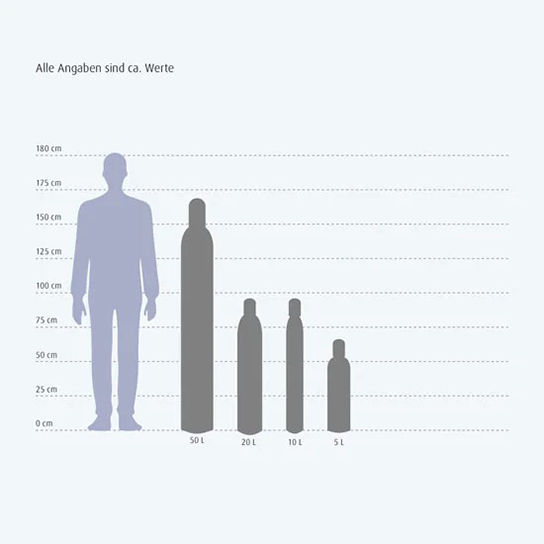 Sauerstoff 2.6 - 5 Liter Kaufflasche leer