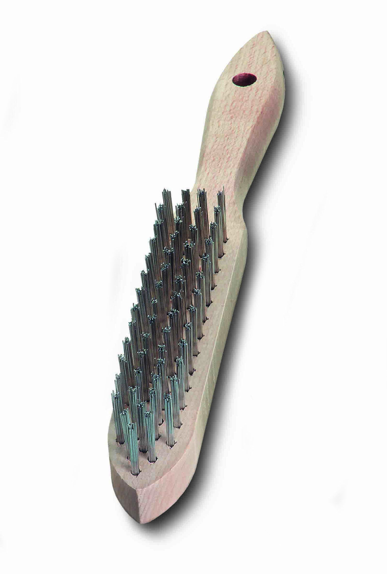 Handbürste Edelstahldraht glatt rostfrei 2-reihig Draht 0,35 mm