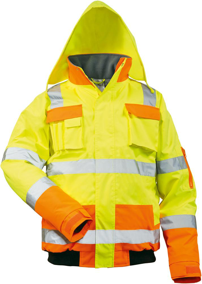 Warnpilotenjacke Mats, Gr. L, gelb/orange