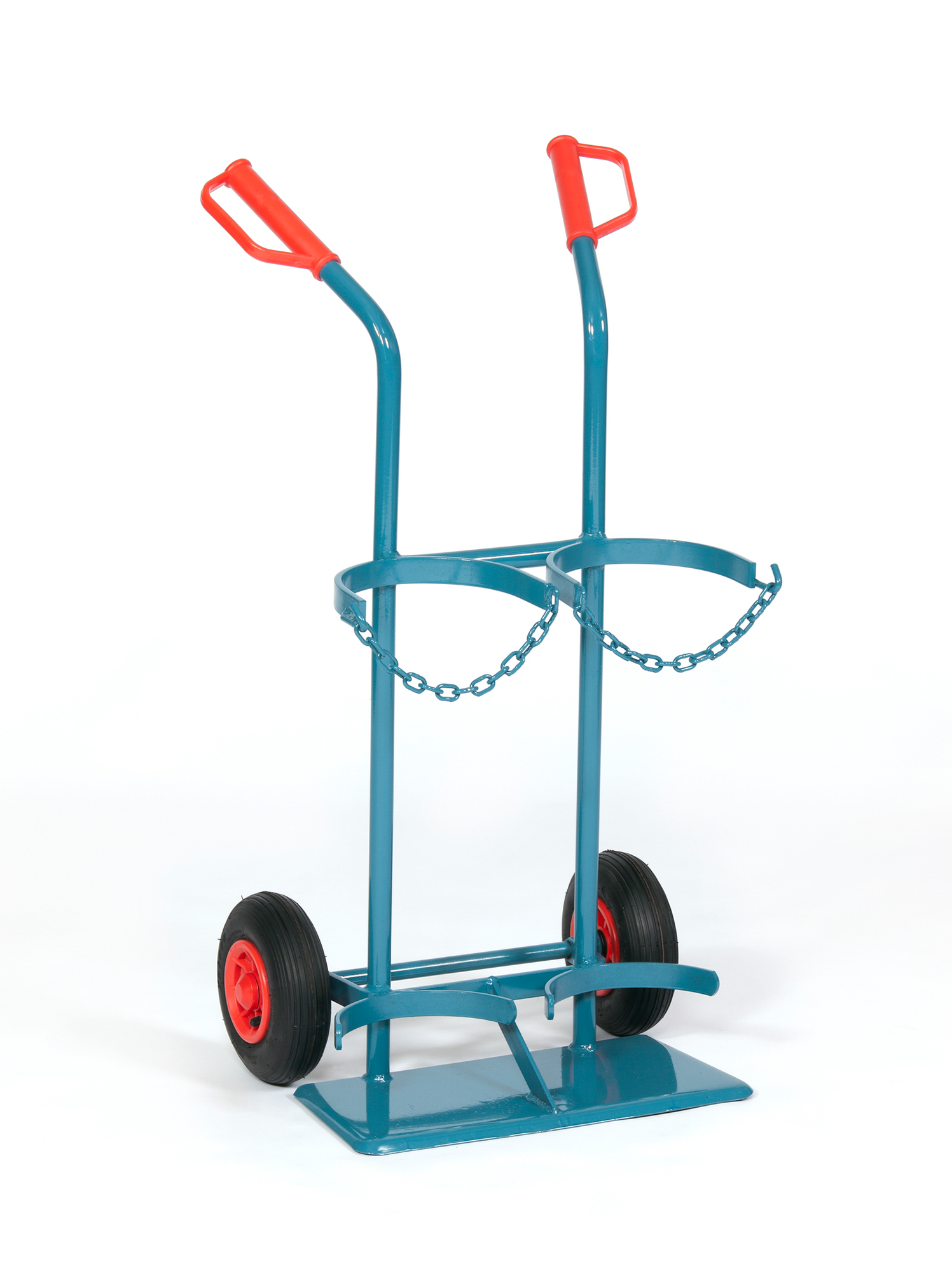 Stahlflaschenwagen für 2 Flaschen, 2 Holm,  2 x 20 l - F 722