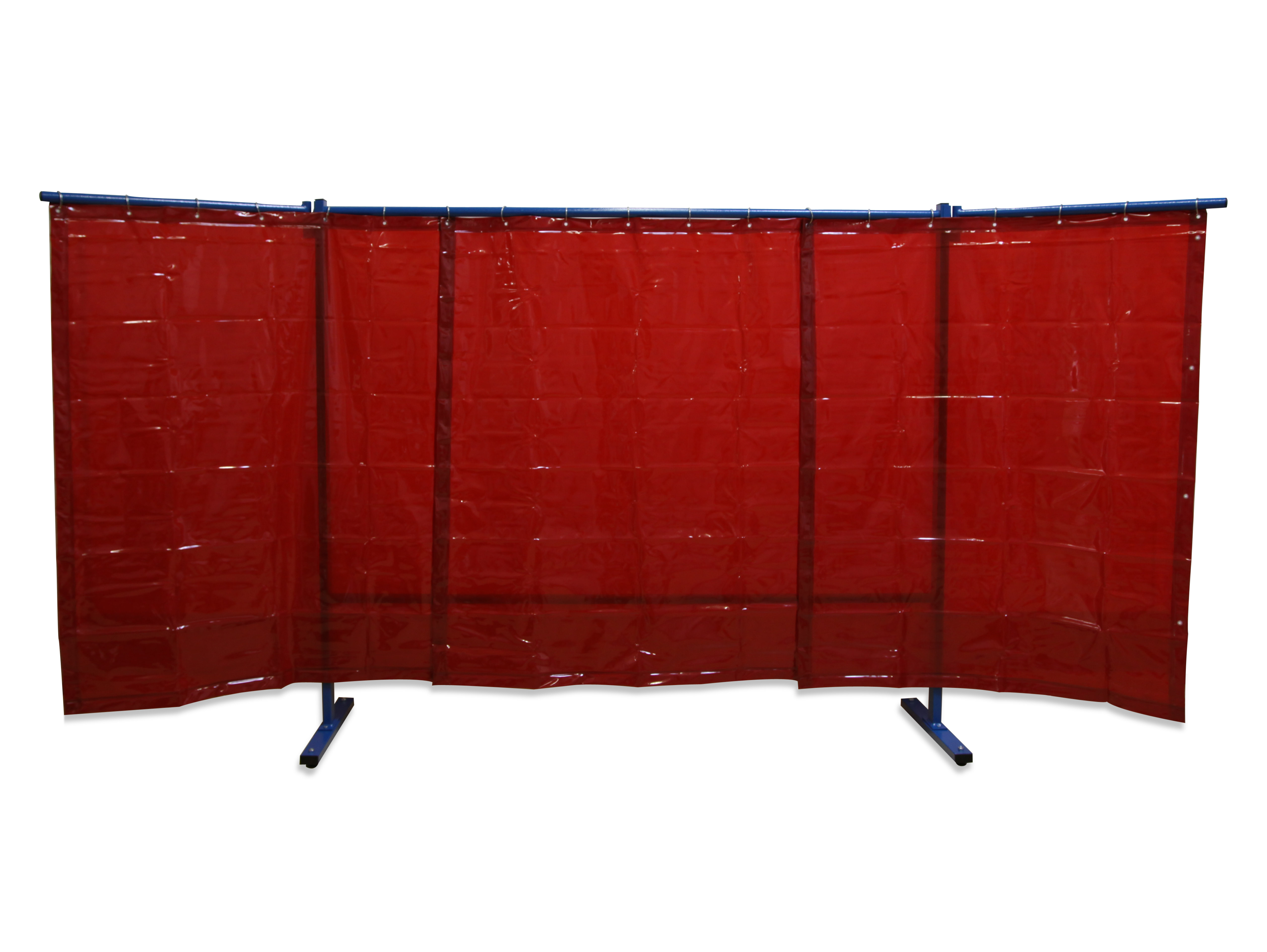 Kemper 3-teilige Schutzwand mit Folienvorhang rot