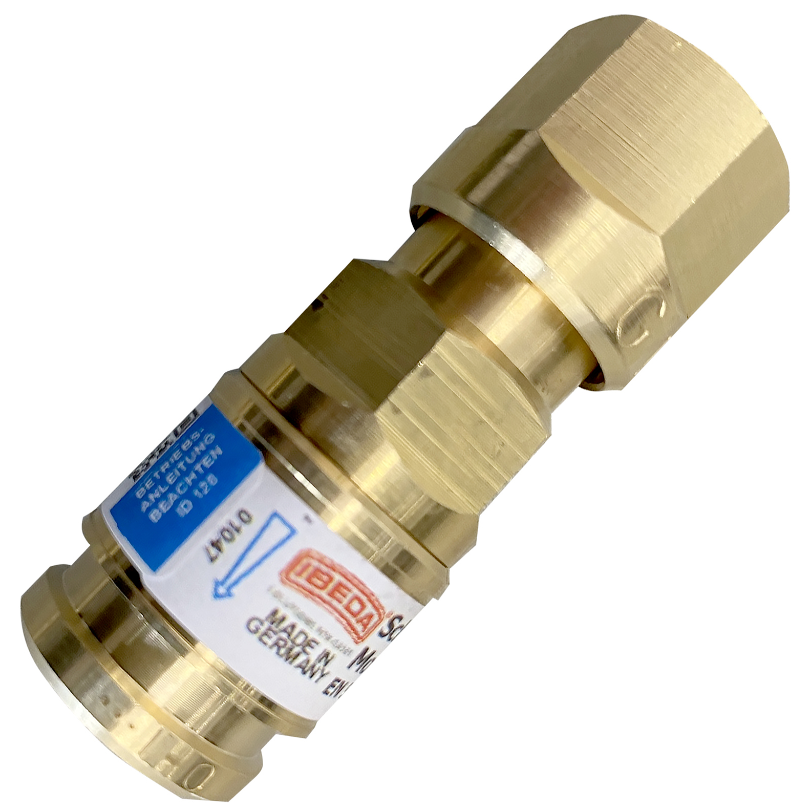 Set Schlauchkupplung + Stift DKD Sauerstoff G 1/4 RH