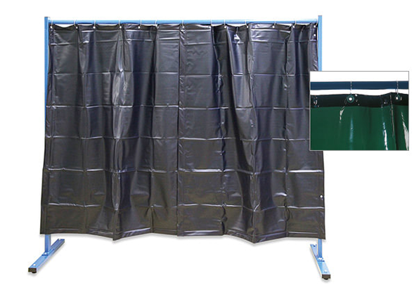 Kemper 1-teilige Schutzwand mit Folienvorhang S7 grün