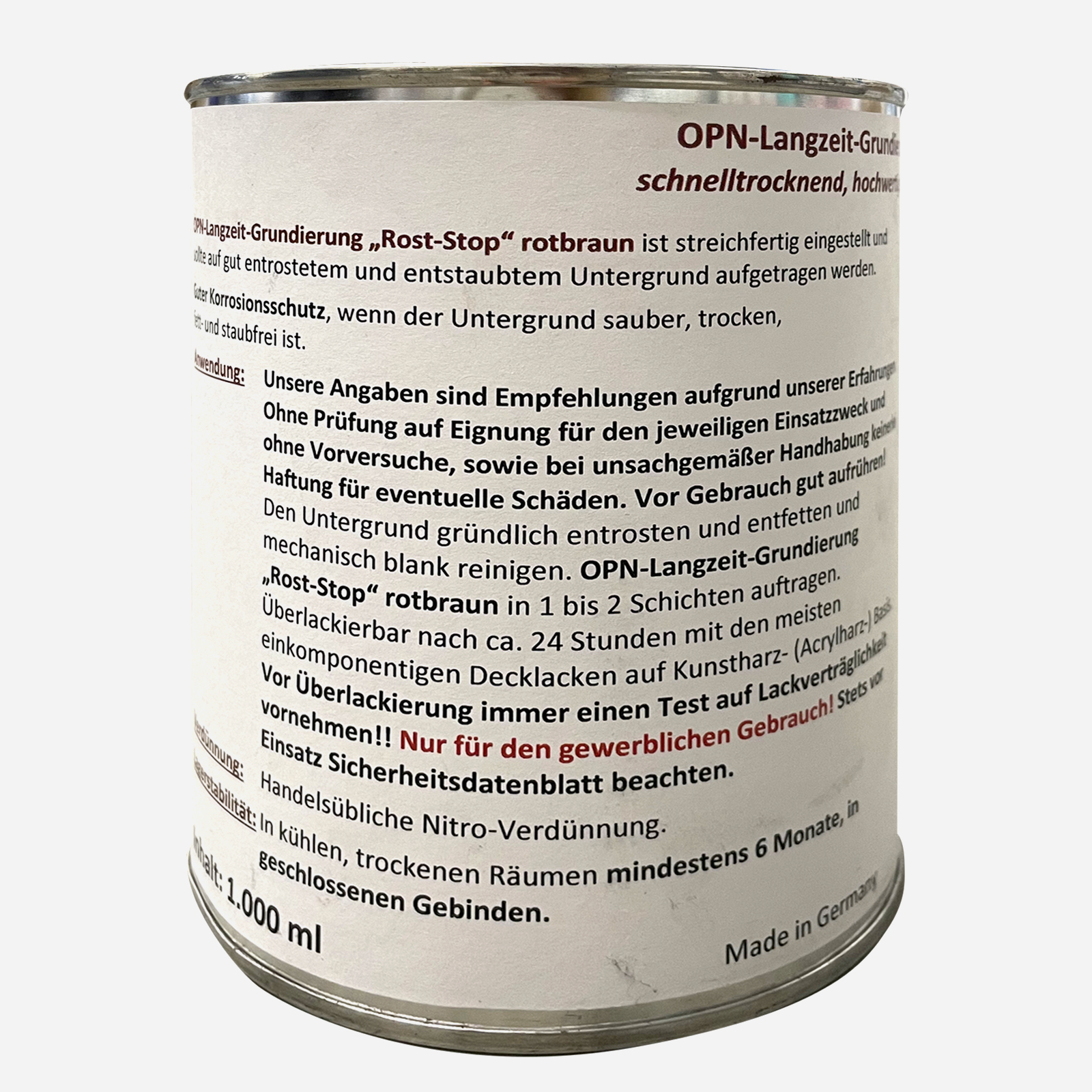 OPN Langzeit-Grundierung Rost-Stop rotbraun 2,5 Liter
