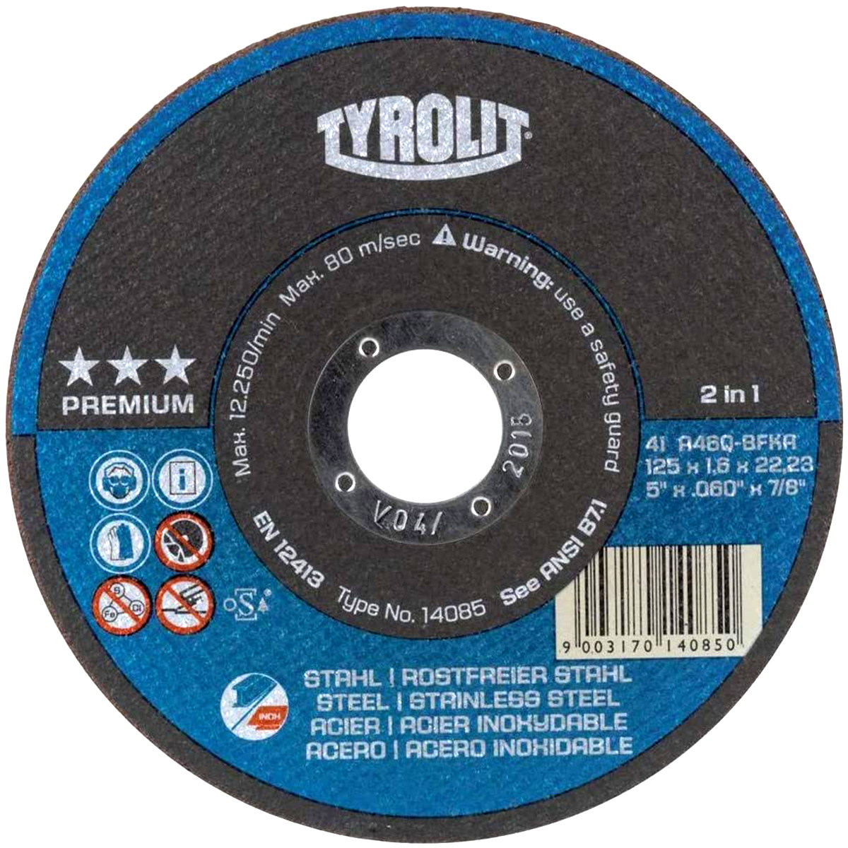 Trennscheibe Premium 2in1  Ø 125 x 2,5 x 22,23 mm