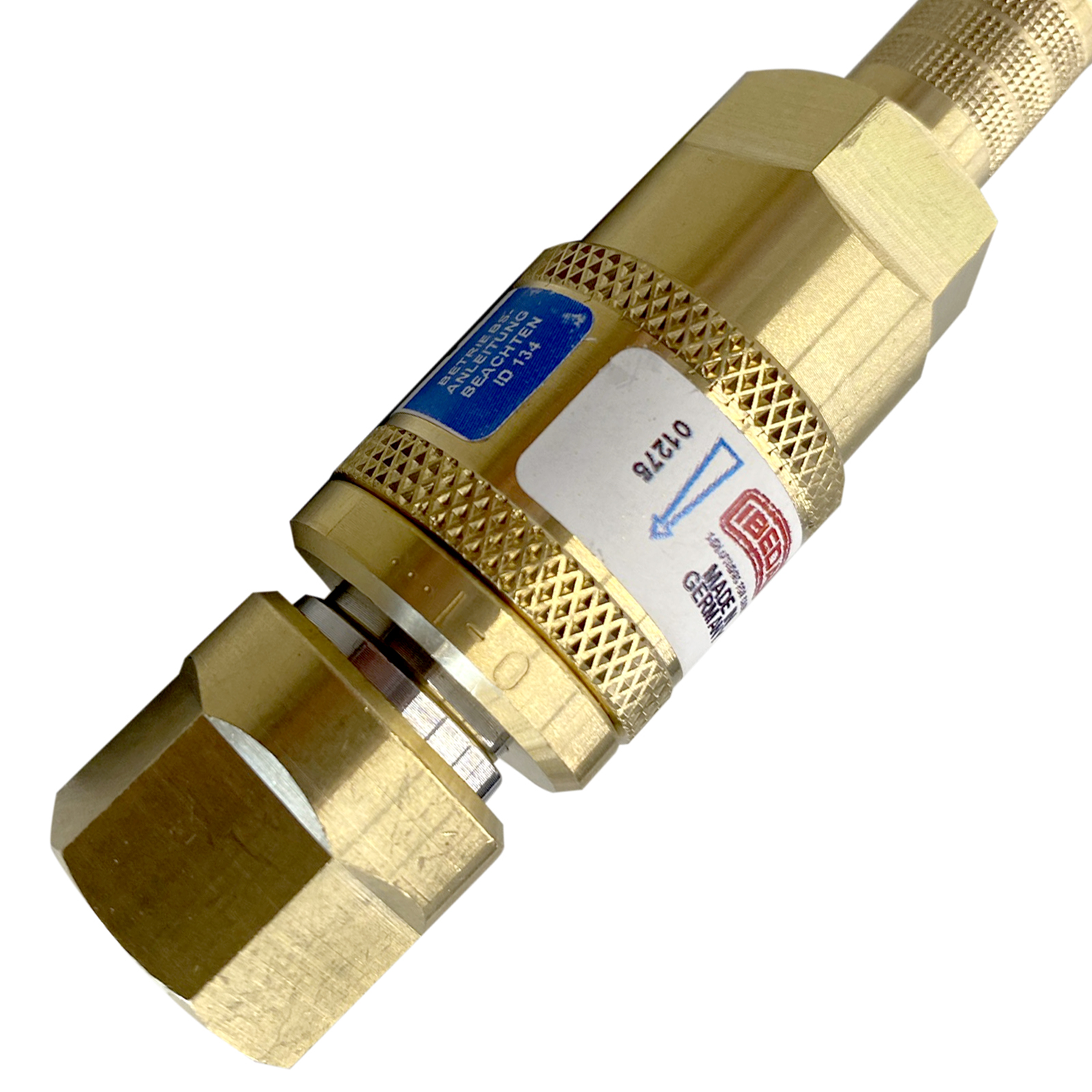 Schlauchkupplung DKT-W Sauerstoff 9 mm