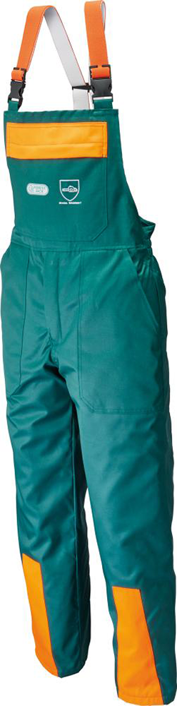 Schnittschutzlatzhose FJ Des.A,Cl.1,50, grün/orange