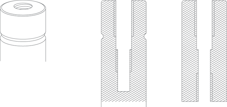 Schiene mit M6 und M8 für Spannelemente Ø 16 mm - L 220 mm
